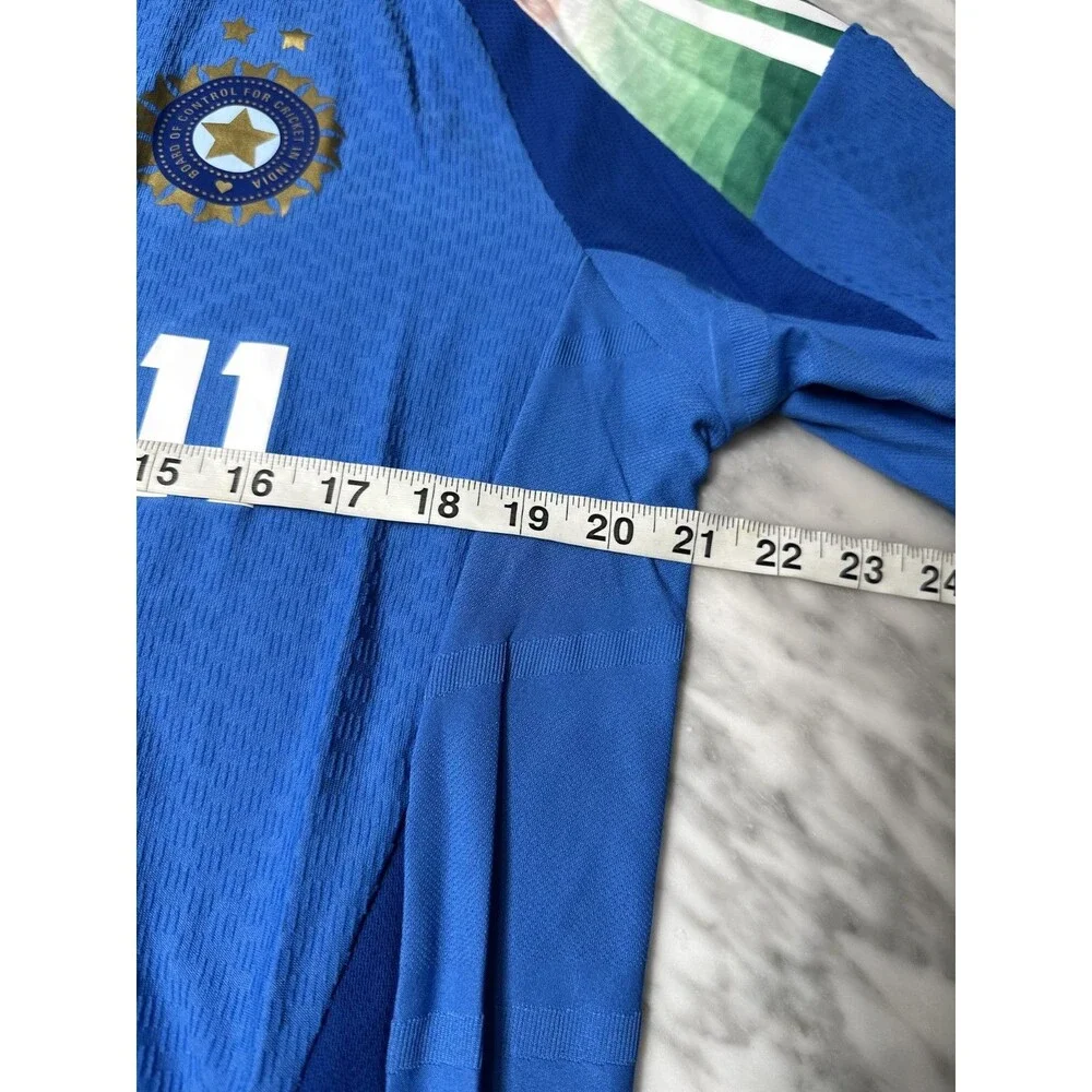Adidas Dream 11 India Cricket KC3746 Jersey Blue & Orange Men's Large NEW